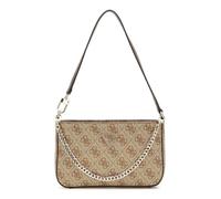 GUESS Noelle II Mini Top Zip Shoulder Bag Latte Logo/Brown
