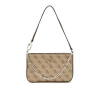 GUESS Noelle II Mini Top Zip Shoulder Bag Latte Logo/Brown
