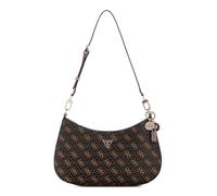 GUESS Noelle II Top Zip Shoulder Bag, Bolsa de Hombro para Mujer, Logotipo marrón, Talla única