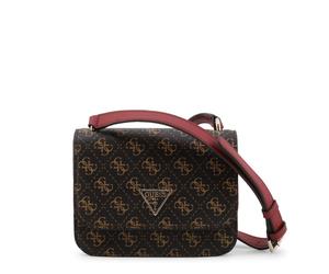 Guess noelle logo textile crossbody bag, bolso de hombro para mujeres,