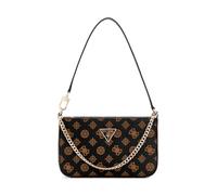 GUESS Noelle Mini Top Zip Shoulder Bag Mocha Logo
