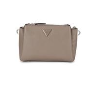 GUESS Noelle Triple Compartment Crossbody, Solapa, Cruzada para Mujer, Gris Topo Oscuro, Talla Unica