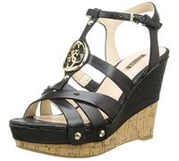 GUESS OKIE FLOKI2 LEA03, Sandalias con plataforma Mujer, Negro, 40