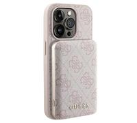 Guess Pack Funda para iPhone 14 Pro Saffiano y Powerbank 5000mAh, Rosa
