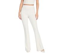 Guess Pantalón Eco New acampanado Evelina para mujer, Blanco perla, Medium