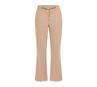 Guess- Pantalones Slim Casuales con Cadena Decorativa- Trousers- Mujer- Beige- L- Pantalones Slim Casuales con Cadena Decorativa