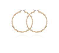 GUESS Pendientes de aro grandes con textura dorada