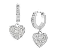 GUESS Pendientes 'Huggie Me' plata / transparente One Size plata / transparente