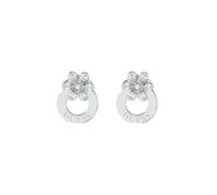 Pendientes Lily de acero plateado
