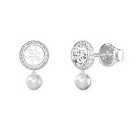 Guess Pendientes Mujer Tiny Pearly De Acero Plateado