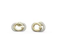 Guess Pendientes para mujer con logo G, color dorado, JUBE04511JWYGT-U, Crystal