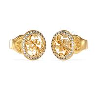 Guess Pendientes para mujer, diseño con logotipo 4G, color dorado, JUBE02136JWYG, Crystal