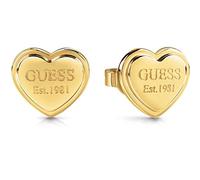 Guess Pendientes para mujer, diseño de corazón, color dorado, JUBE02179JWYG, Acero inoxidable