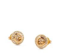 Pendientes de mujer de Guess de la colección G Crystal. Pendientes fabricados en acero y en color oro amarillo. Medidas: 10 mm. Referencia: JUBE05448JWYGT/U.