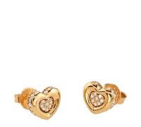 Guess Pendientes de acero JUBE05466JWYGT-U L.O.V.E. Oro/Transparente