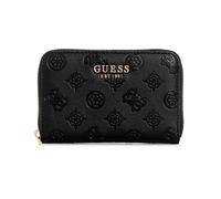 GUESS Phoebe - Cartera Mediana con Cremallera Alrededor, Logotipo Negro, Logotipo Negro, Talla única, Negro con Logotipo, Talla única, Phoebe - Cartera Mediana con Cremallera Alrededor