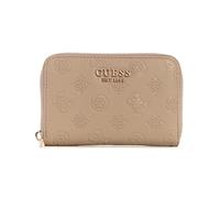 GUESS Phoebe - Cartera Mediana con Cremallera Alrededor, Logotipo Simply Taupe, Logotipo Simply Taupe, Talla única