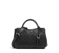 Guess Phoebe Peony Debossed Bolso de mano negro, imitación de cuero, mujer