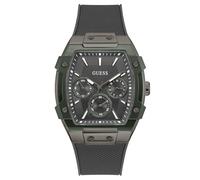 Guess Reloj de pulsera Phoenix GW0956G3, 44 mm, acero inoxidable, correa de silicona gris, 5 bar