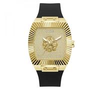 Guess Phoenix GW1066G2 - Reloj de Pulsera para Hombre (Cuarzo, analógico, Acero Inoxidable, 43 mm, Correa de Silicona, 5 Bares), Color champán