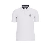 GUESS Polo Lyle de manga corta para hombre, Blanco puro, Medium