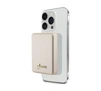 Guess Powerbank 5000mAh 15W Metal Script Logo para Magsafe - Oro