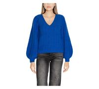 Guess- Prenda de punto con cuello en V- Knitwear- Mujer- Azul- L- Prenda de punto con cuello en V