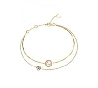 GUESS Pulsera 4G Crush JUBB04160JWYGS acero inoxidable doble, Plata, No es una piedra preciosa