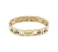 GUESS - Pulsera para hombre, acero dorado, 12 mm, JUMB01342JWYGBKT, One Size, Plata, No es una piedra preciosa