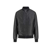 GUESS Men's Quattro G Varsity Bomber Jacket, Jet Black
