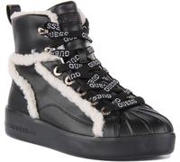 Guess Ramsi Botas De Invierno Altas Con Cordones Para Mujeres Negras UK 3 - 8