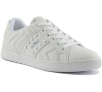 Guess Raula Stud Metal Logo Zapatillas De Mujer En Blanco Talla UK 3 - 8