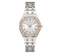 Guess Reloj de pulsera para mujer Desire acero inoxidable, Bicolor, blanco