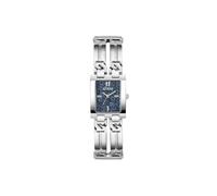 GUESS Reloj de pulsera para mujer, acero inoxidable, plateado/azul, Vestido casual