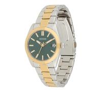 Guess Alice GW0934L3 - Reloj de Pulsera para Mujer con indicador de Fecha, Correa de Acero Inoxidable Bicolor, Cristal Mineral, Esfera Verde, 3 Bar, diámetro de la Caja: 32 mm