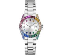 Guess Reloj analógico de arcoíris Plateado, Plateado y Moderno, Plata, Talla única, Moderno