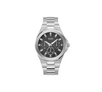 GUESS Reloj analógico de Cuarzo para Hombre con Correa de Acero Inoxidable GW0798G1, Tono Plateado/Negro, Deportivo