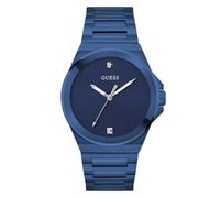 Guess Reloj analógico para hombre GW0833G1 – Cuarzo, correa acero inoxidable, azul