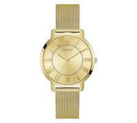GUESS Reloj analógico de Cuarzo para Hombre con Correa de Malla GW0832G1, Tono Dorado/champán, Clásico