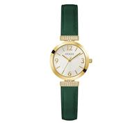 Guess Reloj analógico de Cuero y Tono Dorado, Blanco, Multicolor, Talla única, Tono Dorado y Reloj analógico de Cuero