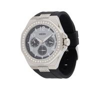 GUESS Reloj analógico 'EMPIRE' negro / plata One Size negro / plata