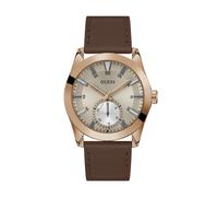 Guess Reloj de pulsera Greyson de piel para hombre, oro rojo