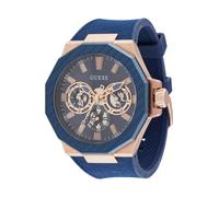 GUESS Reloj analógico 'INDY' azul oscuro / oro rosa One Size azul oscuro / oro rosa