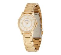 GUESS Reloj analógico 'Lady G' oro / transparente / blanco One Size oro / transparente / blanco