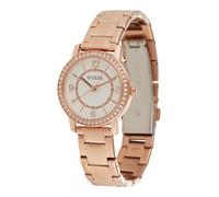 GUESS Reloj analógico 'Melody' oro rosa / blanco cáscara de huevo One Size oro rosa / blanco cáscara de huevo