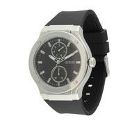 GUESS Reloj analógico negro / plata One Size negro / plata