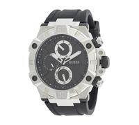 GUESS Reloj analógico negro / plata One Size negro / plata