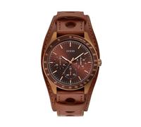 GUESS Reloj Analógico para Hombre de Cuarzo con Correa en Cuero W1100G3