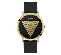 Guess Reloj para hombre Imprint W1161G1 – Analógico, cuarzo, correa silicona oro/negro, One Size
