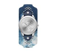 Guess Reloj Analógico para Mujer de Cuarzo con Correa en Textil/Piel W1141L1